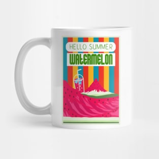 Hello Summer Watermelon Color 3 Mug